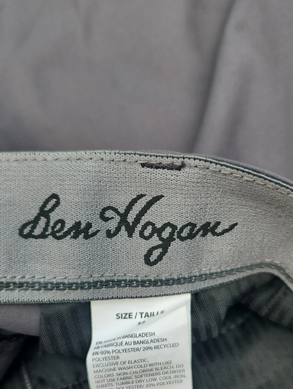 ​Ben Hogan Men's Performance Golf Shorts - Charcoal Gray- Size 36